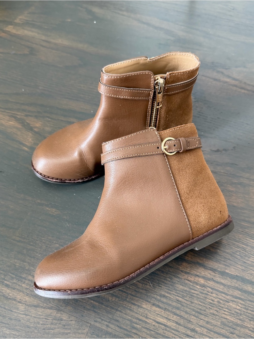 Janie and Jack Leather & Suede Ankle Boots - Picture 8 of 8